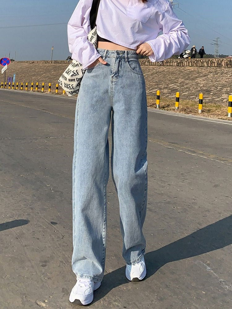Wide Leg Bottom Baggy Denim Pants Trousers