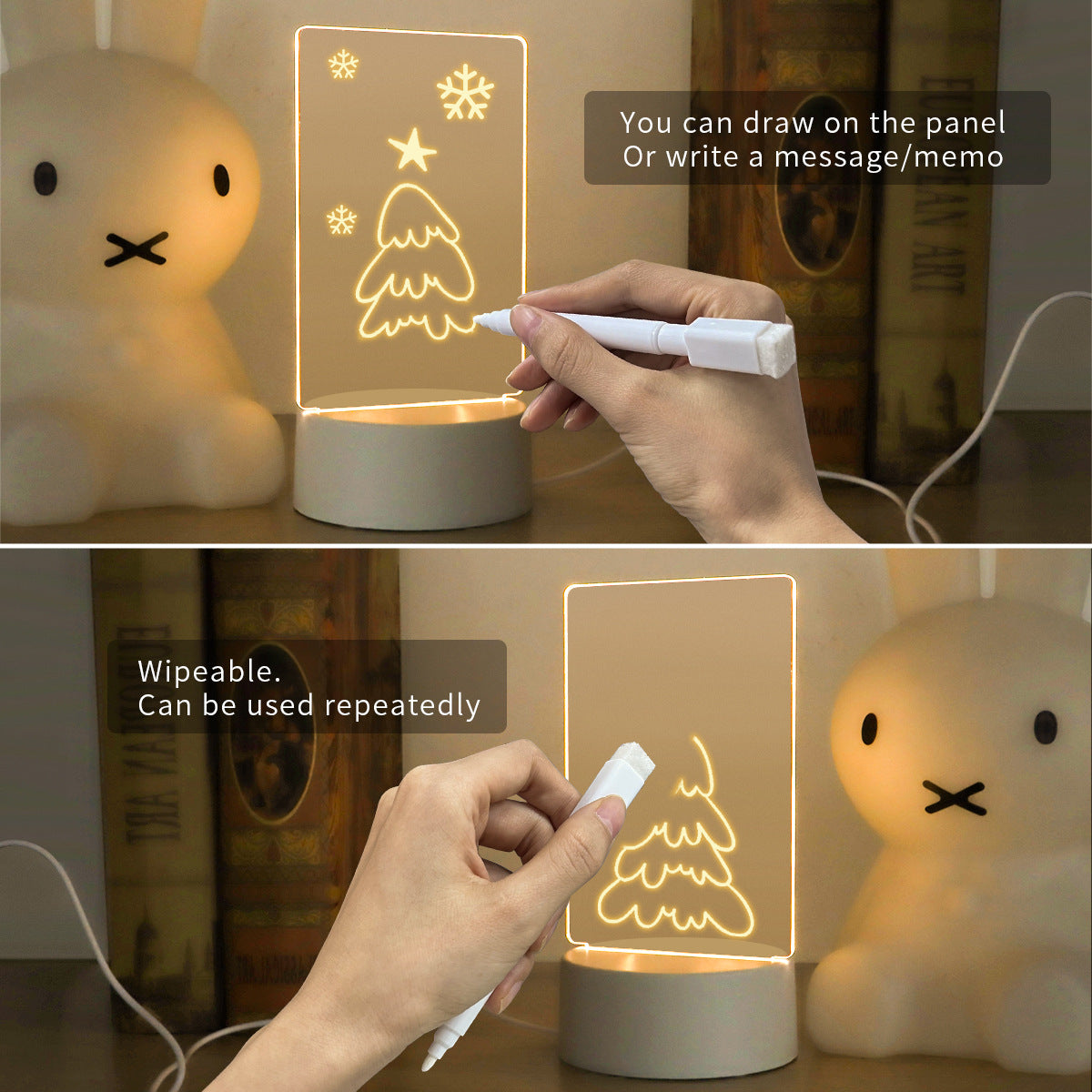 LED Light Note Board Desktop Night Light Luminous