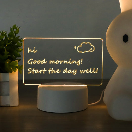 LED Light Note Board Desktop Night Light Luminous