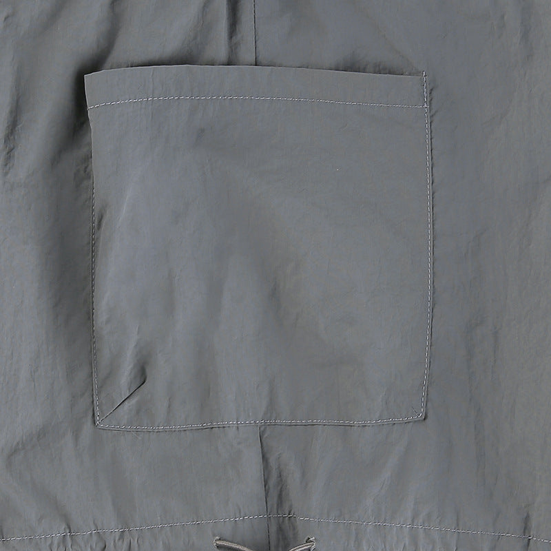 Low-rise Straight-leg Multi-pocket Overalls