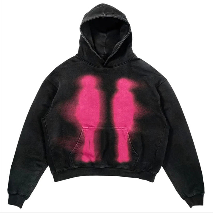 Casual Letter Explosion Print Hoodie