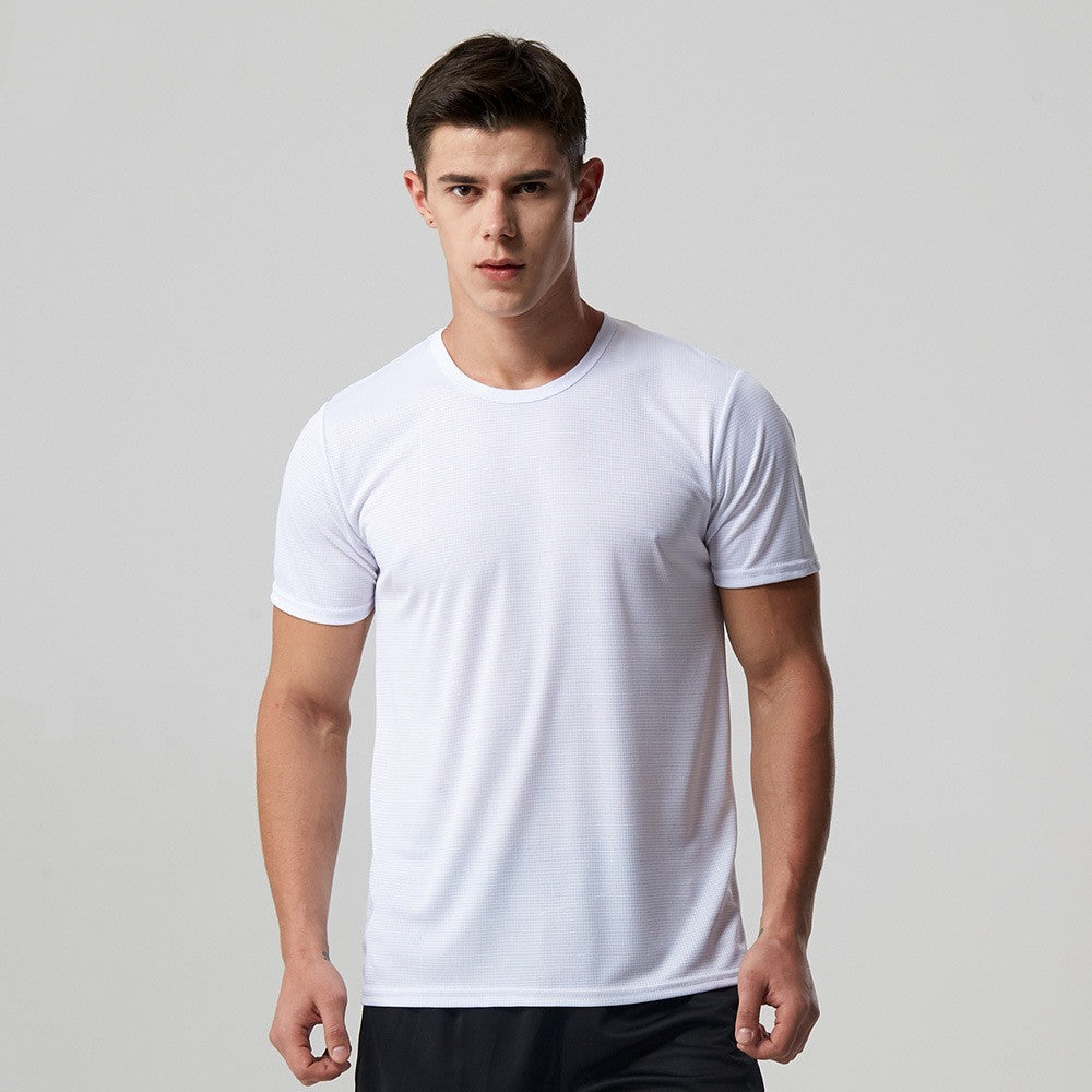 Men Quick Dry T Shirt - Slim Fit Top Tees Solid Shirts