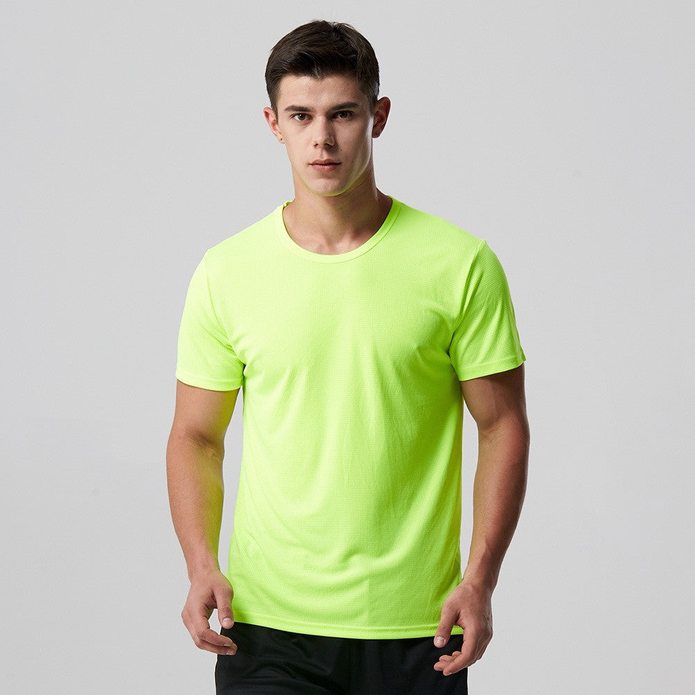 Men Quick Dry T Shirt - Slim Fit Top Tees Solid Shirts
