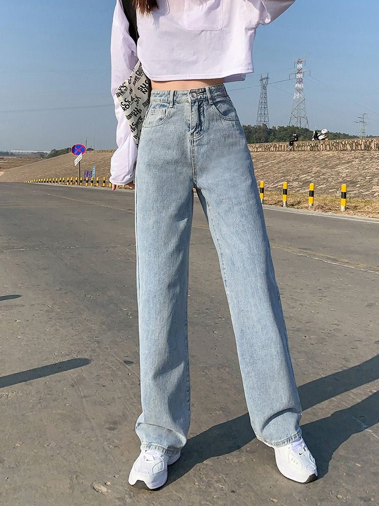 Wide Leg Bottom Baggy Denim Pants Trousers