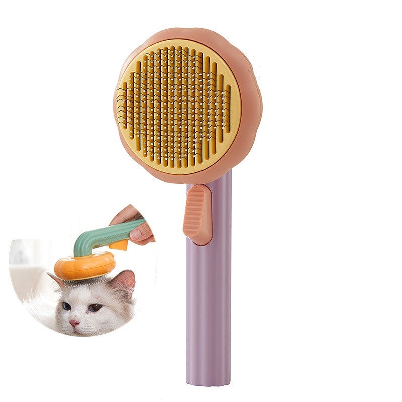 Cat Brush Steel Wire Self-cleaning Comb Looper