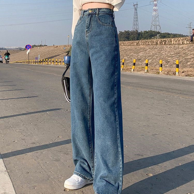 Wide Leg Bottom Baggy Denim Pants Trousers