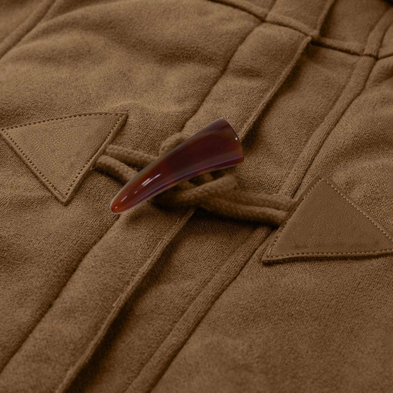 Winter Jackets Sherpa Lined - Duffle Toggle Coat Hooded Fleece Jacket