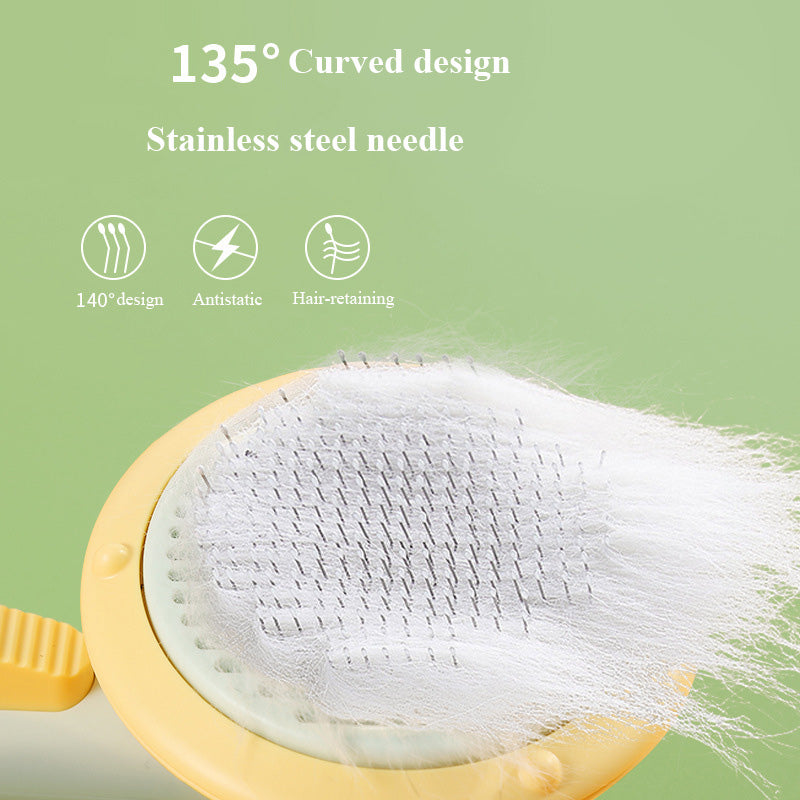 Cat Brush Steel Wire Self-cleaning Comb Looper