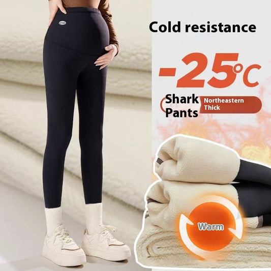 Fleece-Lined Maternity Leggings