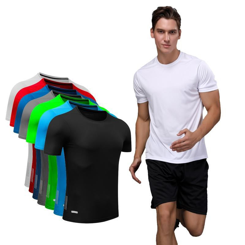 Men Quick Dry T Shirt - Slim Fit Top Tees Solid Shirts
