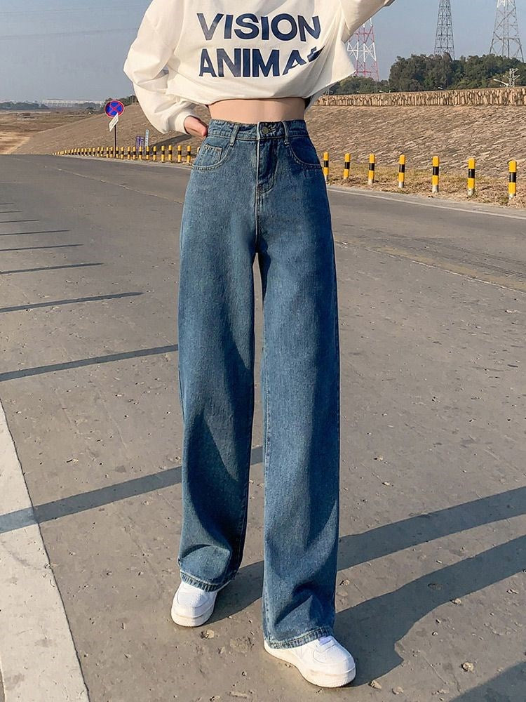 Wide Leg Bottom Baggy Denim Pants Trousers
