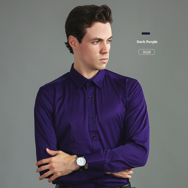 Casual Four-Way Stretch Long Sleeve Shirt