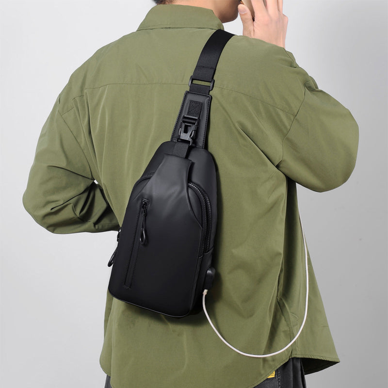 Black Sling Crossbody Backpack