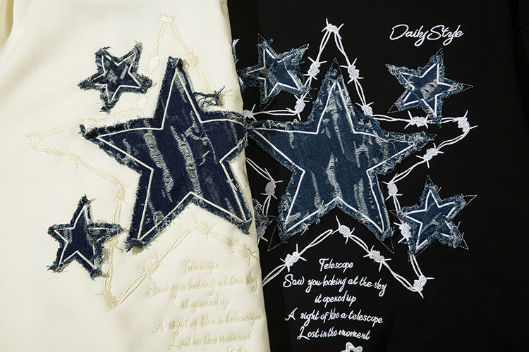 Velvet Padded Hooded Sweatshirt Loose Design