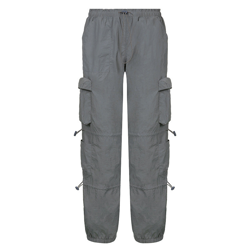 Low-rise Straight-leg Multi-pocket Overalls