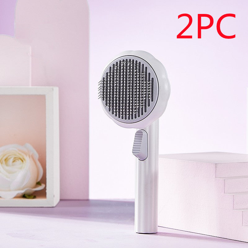 Cat Brush Steel Wire Self-cleaning Comb Looper