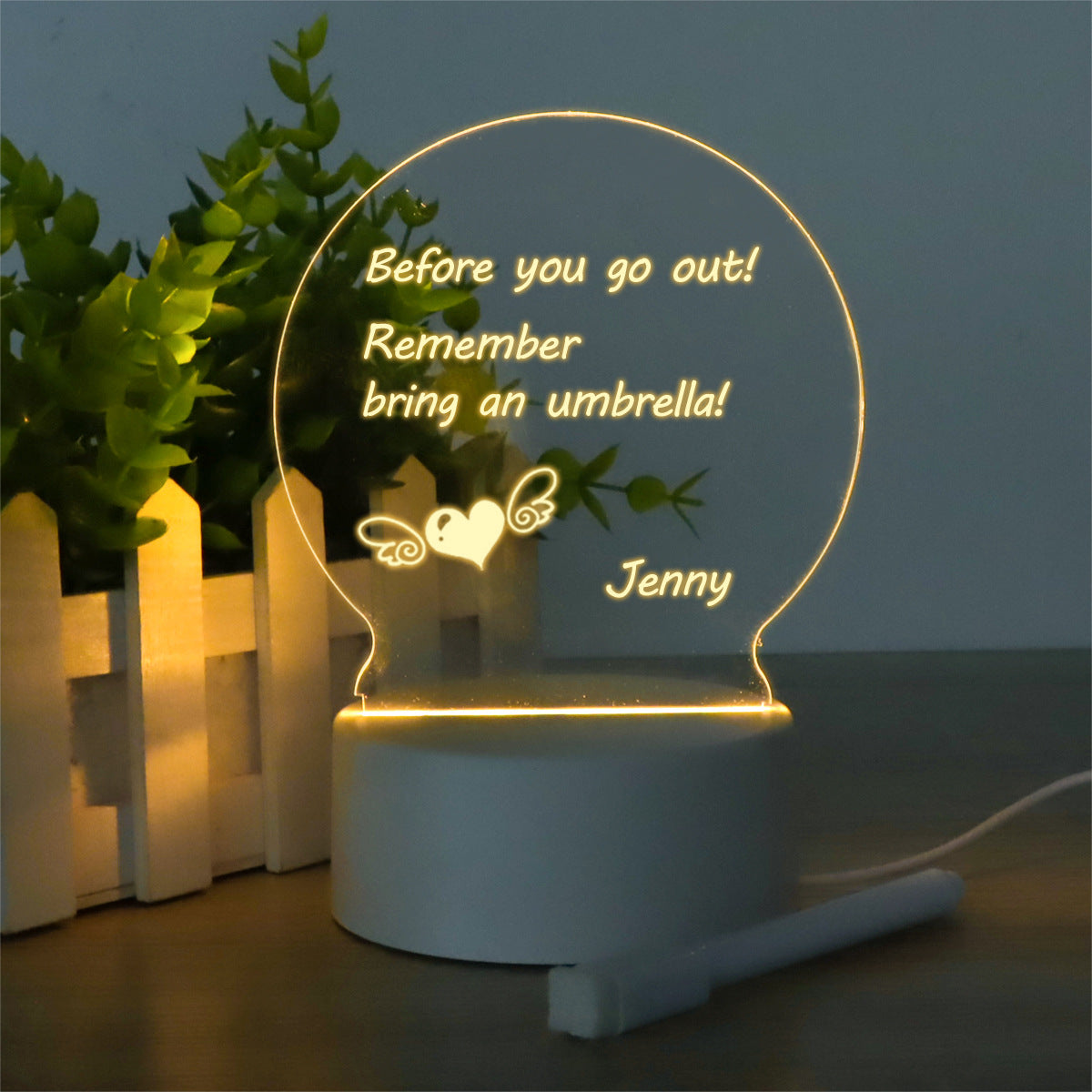 LED Light Note Board Desktop Night Light Luminous