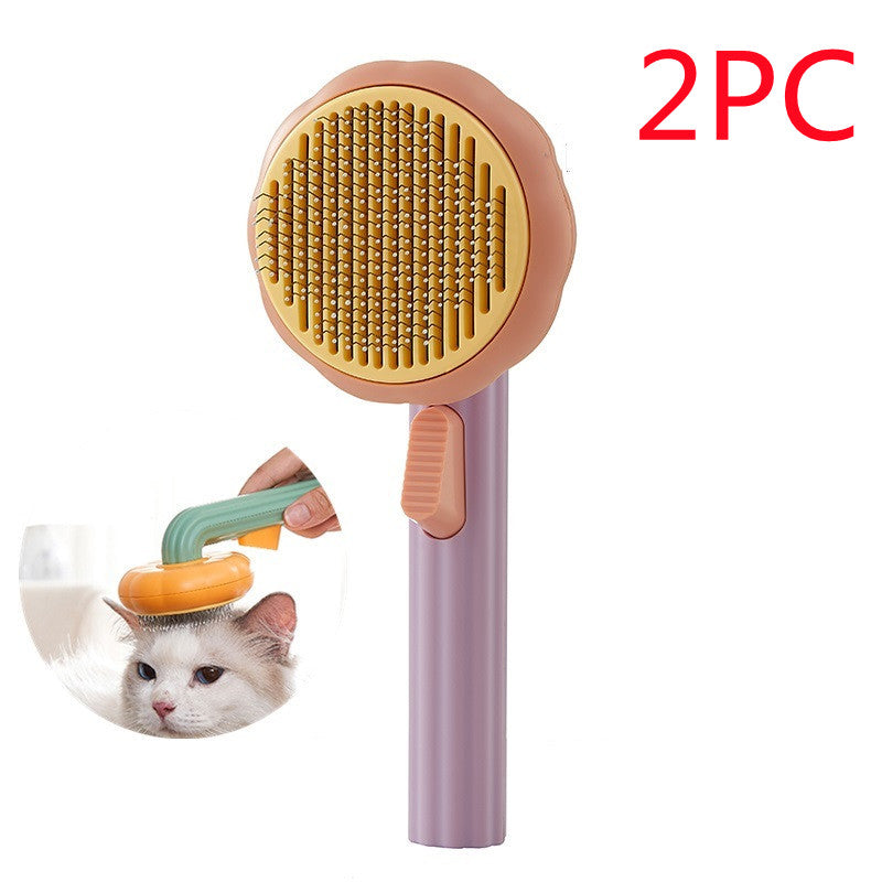 Cat Brush Steel Wire Self-cleaning Comb Looper